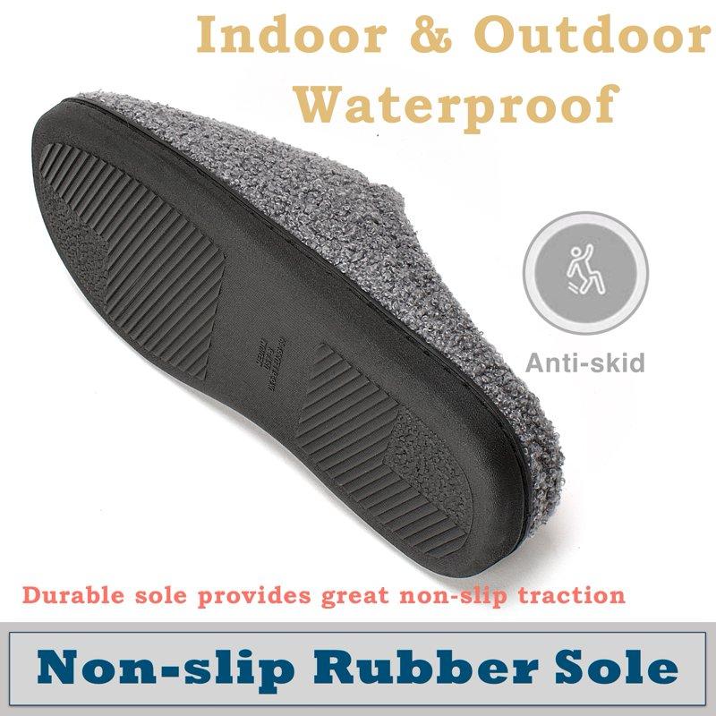 Cosyone1997 Fuzzy Two-Tone Slippers For Women Memory Foam House Shoes With Non-slip Sole For Indoor And Outdoor Comfort