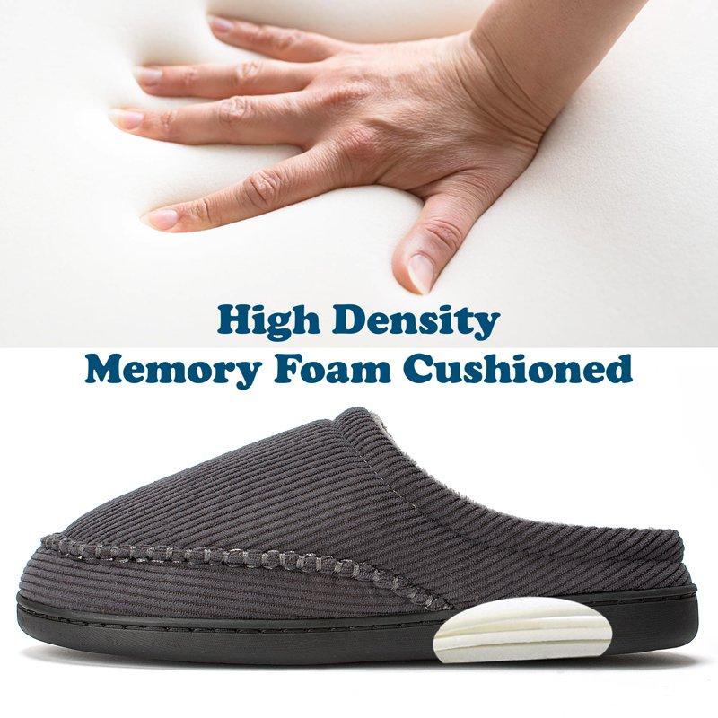 Cosyone1997 Men’s Memory Foam Slippers Indoor Outdoor Open Back House Shoes