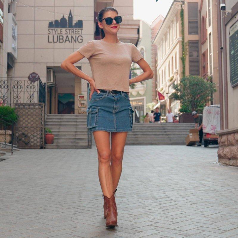 Cowboy Boots For Women Booties Ankle Cowgirl Western Boots Brown US 6-11.5