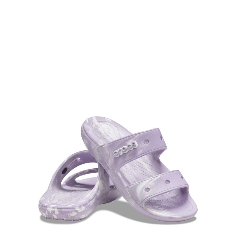 Crocs Unisex Classic Marbled Two-Strap Slide Sandal