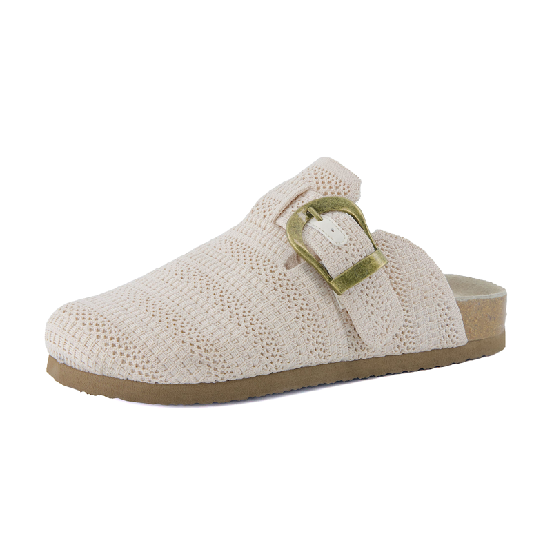 Cushionaire Dumbo Slip-On Clogs For Women With Textured Knit Upper Adjustable Buckle And Cushioned Footbed – Stylish And Comfortable Women's Shoes