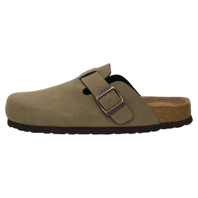 Cushionaire Hana Slip-On Buckle Clog With Cork Footbed +Memory Foam