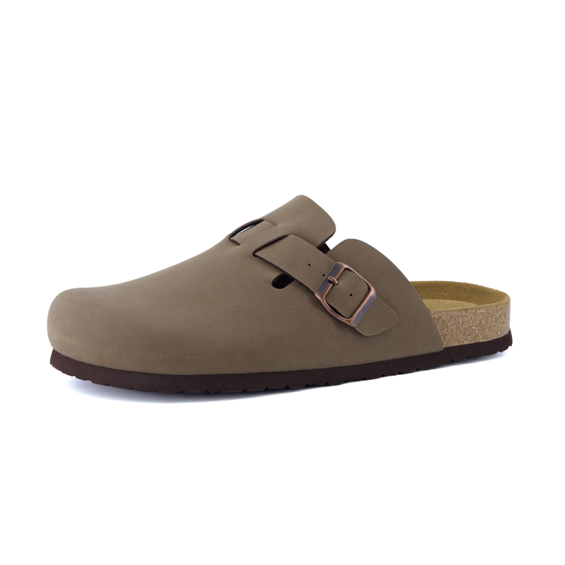 Cushionaire Haze Mens Clogs Comfortable Slip-On Clogs for Men with Arch Support and Cork Suede Footbed Perfect Potato Shoes for Indoor & Outdoor Use