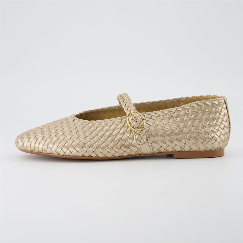 Cushionaire Women's Bistro Woven Mary Jane Flat +Memory Foam Wide Widths Available