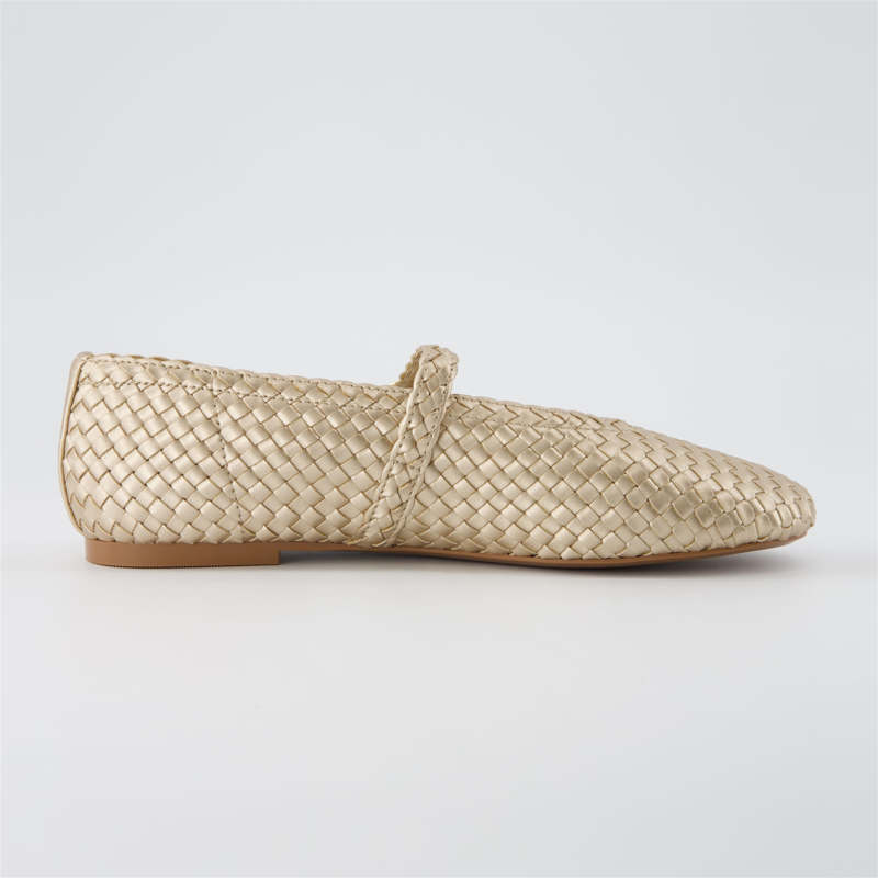 Cushionaire Women's Bistro Woven Mary Jane Flat +Memory Foam Wide Widths Available