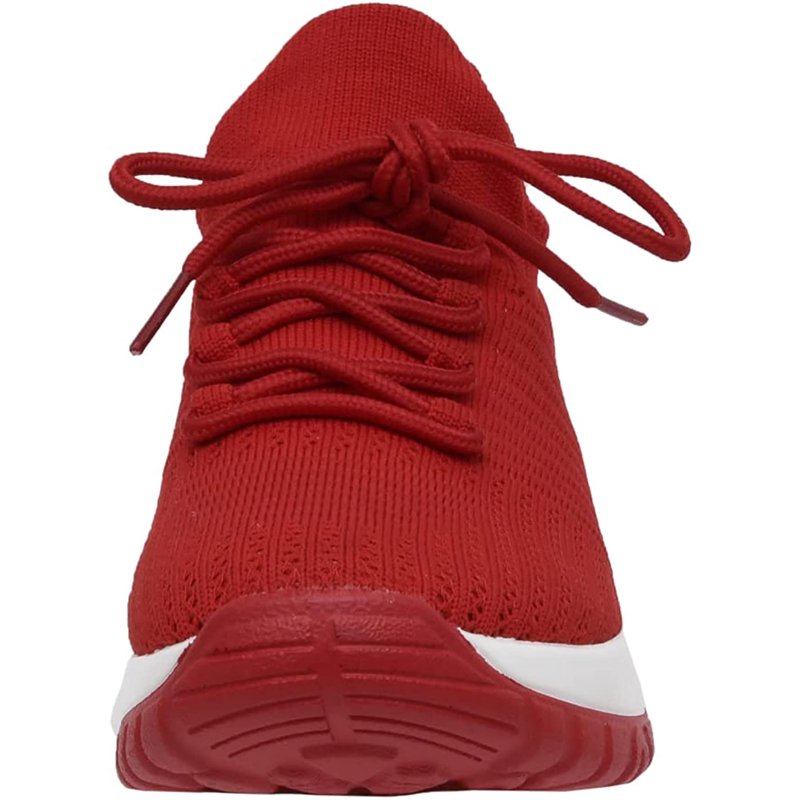 Cushionaire Women's Blaze Stretch Knit Slip On Lace Sneaker +Memory Foam & LiteSole Technology