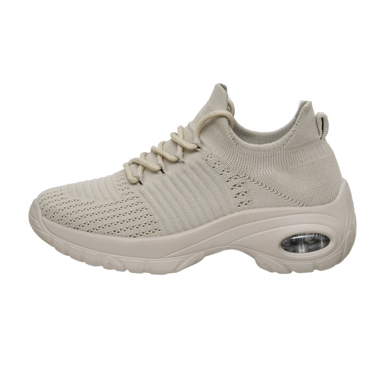 Cushionaire Women's Blaze Stretch Knit Slip On Lace Sneaker +Memory Foam & LiteSole Technology