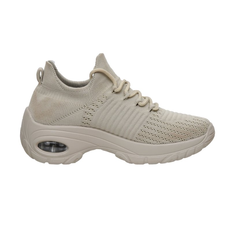 Cushionaire Women's Blaze Stretch Knit Slip On Lace Sneaker +Memory Foam & LiteSole Technology