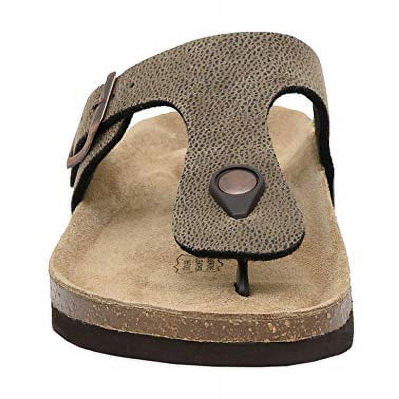 CUSHIONAIRE Women's Leah Cork Footbed Sandal With +Comfort