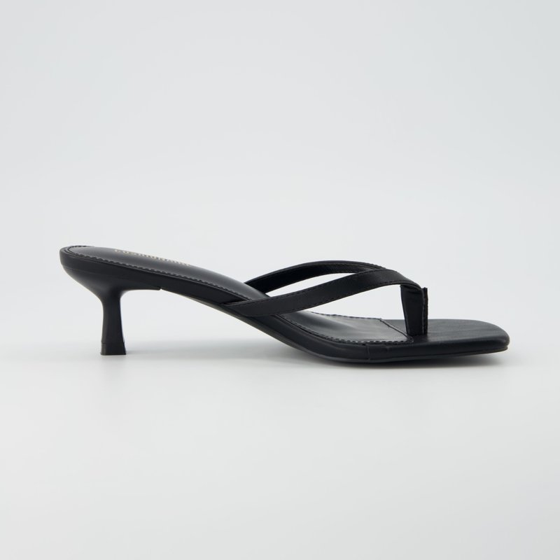 Cushionaire Women's Miami Kitten Heel Thong Sandals +Memory Foam