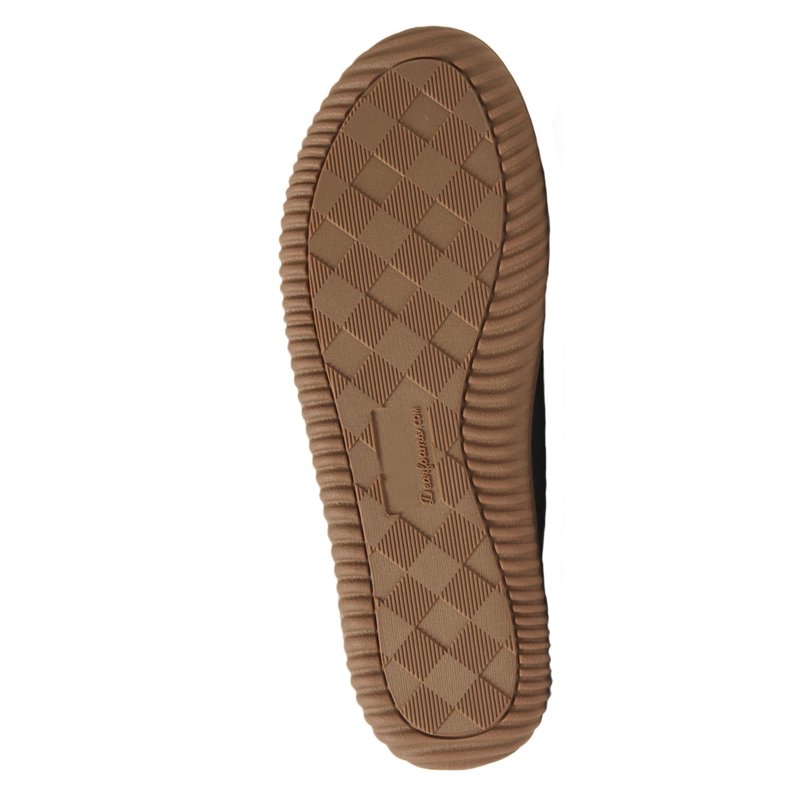 Dearfoams Cozy Comfort Men's Woven Moc W/ Accent Stitch Slippers