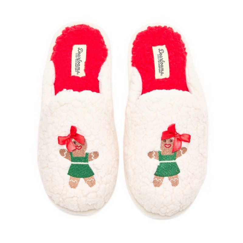 Dearfoams Cozy Comfort Women's Gingerbread Slippers