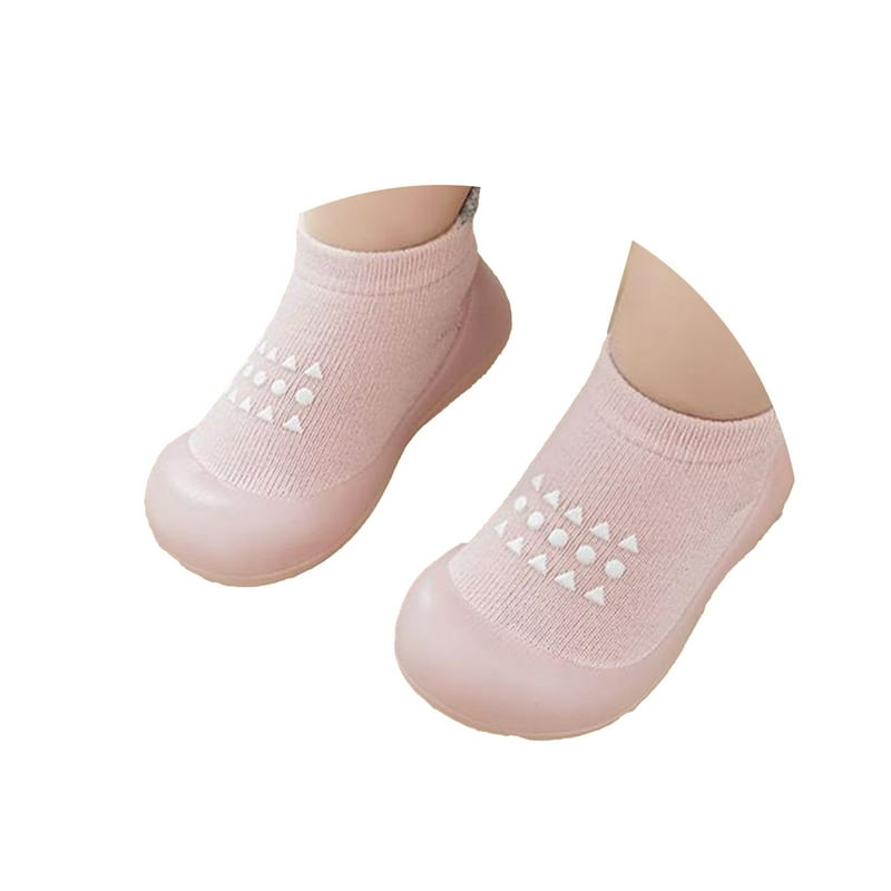 DHFJKG Child Baby Sock Shoes Walking Shoes Non- Breathable Slippers Shoes With Soft Rubber Sole Baby Boys Girls Sneakers Kids Toddler Daily Wear 13-18Months