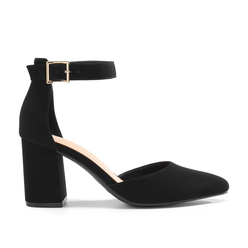 DREAM PAIRS ANNEE Women’s Pointed Toe Low Chunky Heel Pumps – Comfortable Dress Shoes For Work Parties And Everyday Wear