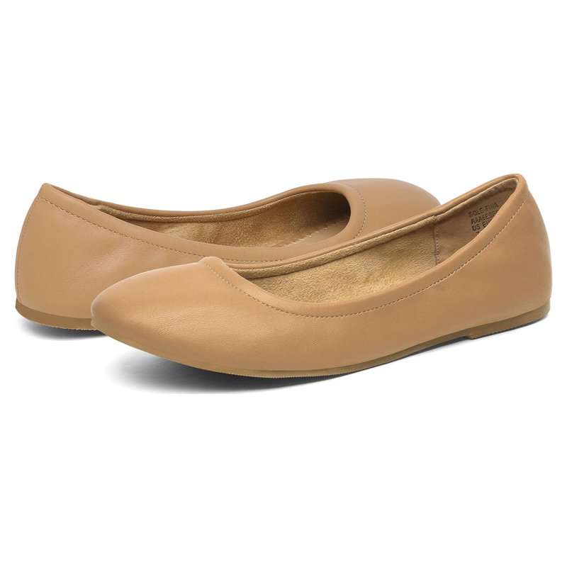 DREAM PAIRS Women's Ballet Flats Breathable Knit Slip-On Flexible Shoes With Cushioned Insole