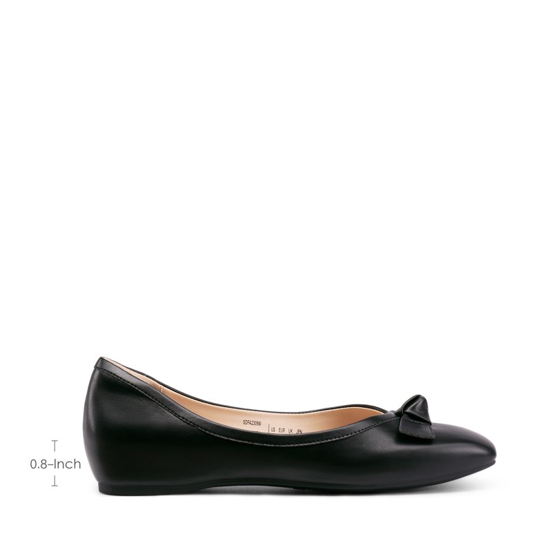 DREAM PAIRS Women's Flats Low Wedge Comfortable Dressy Square Toe Wedding Bow Shoes