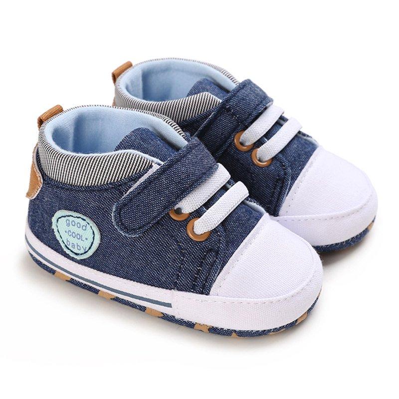 Eashery Baby Shoes Girl Baby Sneakers Girl 6-13 Months Baby Boys And Girls Leather Covered Sneakers Outdoor Soft Soled Toddler Shoes Blue 4