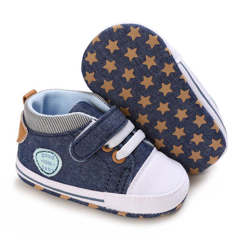 Eashery Baby Shoes Girl Baby Sneakers Girl 6-13 Months Baby Boys And Girls Leather Covered Sneakers Outdoor Soft Soled Toddler Shoes Blue 4