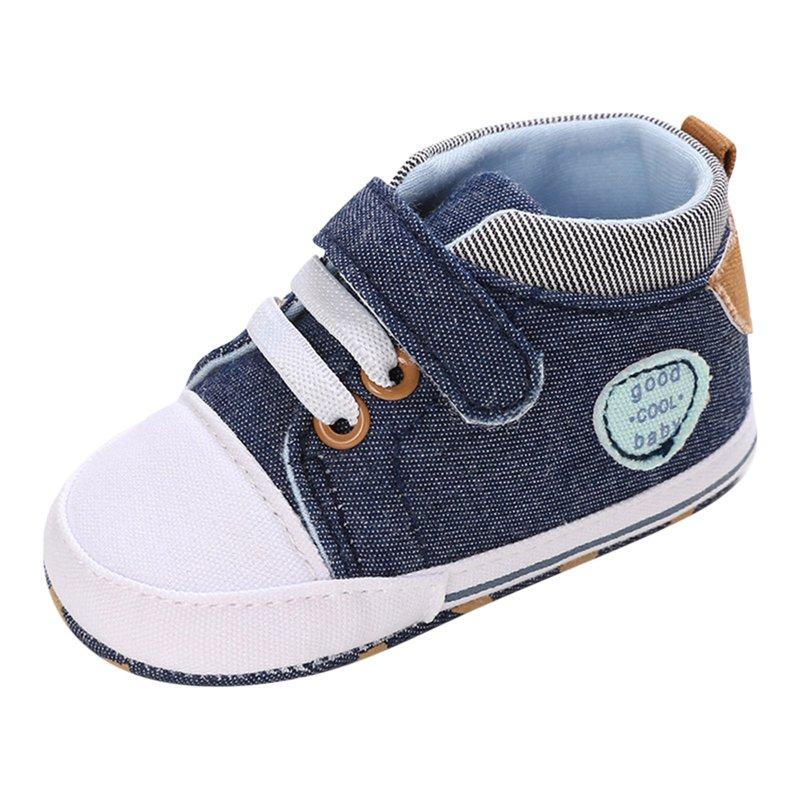 Eashery Baby Shoes Girl Baby Sneakers Girl 6-13 Months Baby Boys and Girls Leather Covered Sneakers Outdoor Soft Soled Toddler Shoes Blue 4