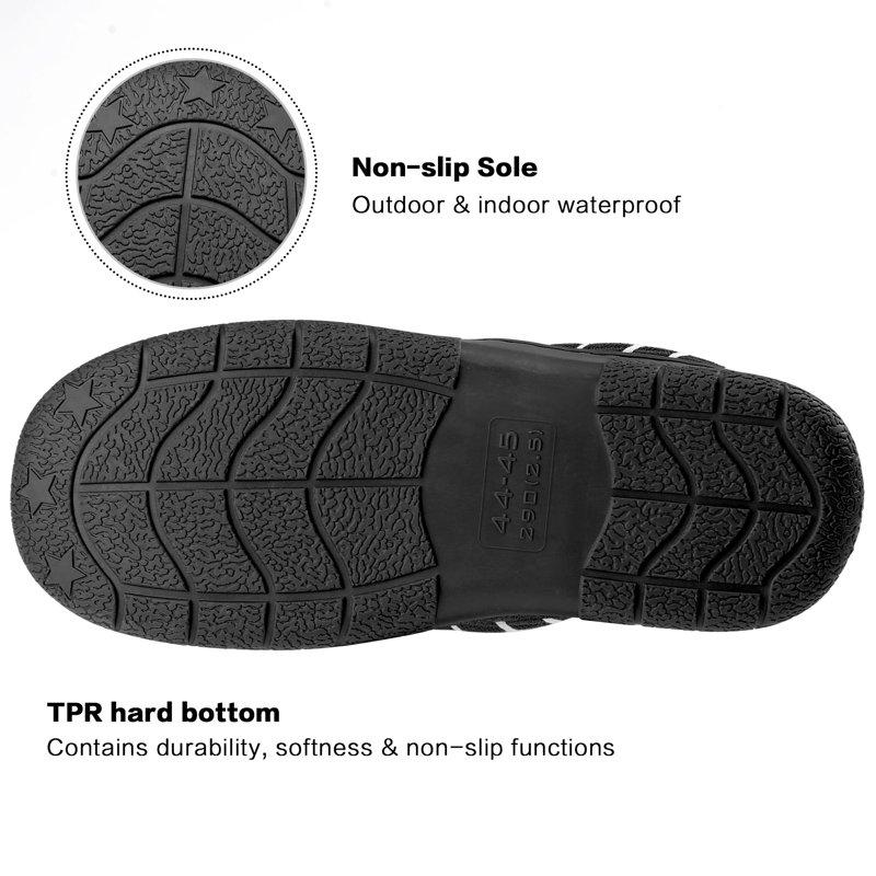 Ecetana Men's Slippers Memory Foam Fuzzy Slippers Comfy Slip On House Shoes For Men