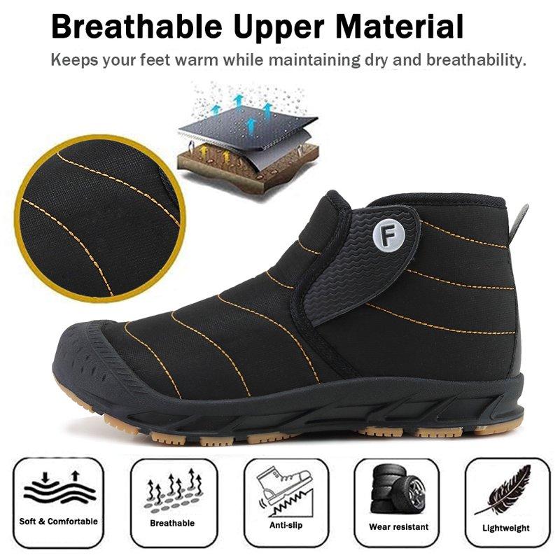 Ecetana Snow Boots For Men Winter Warm Waterproof Outdoor Hiking Shoes