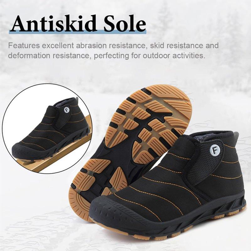 Ecetana Snow Boots For Men Winter Warm Waterproof Outdoor Hiking Shoes