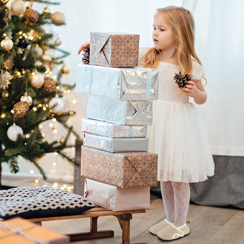 Ecetana Toddler Slippers Boys Girls House Shoes Slip On Baby Sock Shoes