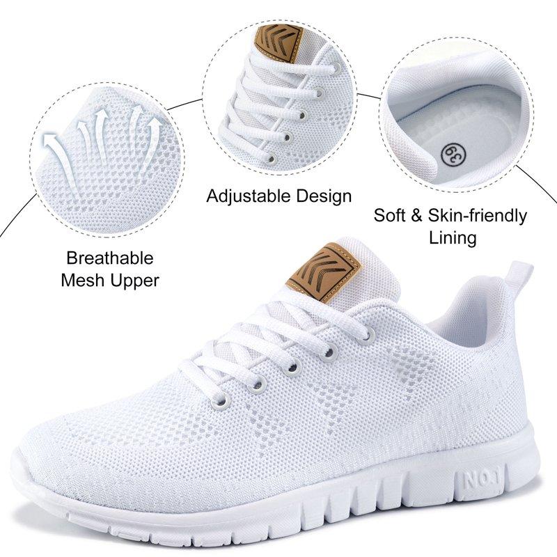 Ecetana Women Running Shoes Breathable Casual Sneakers Comfortable Walking Tennis Shoes