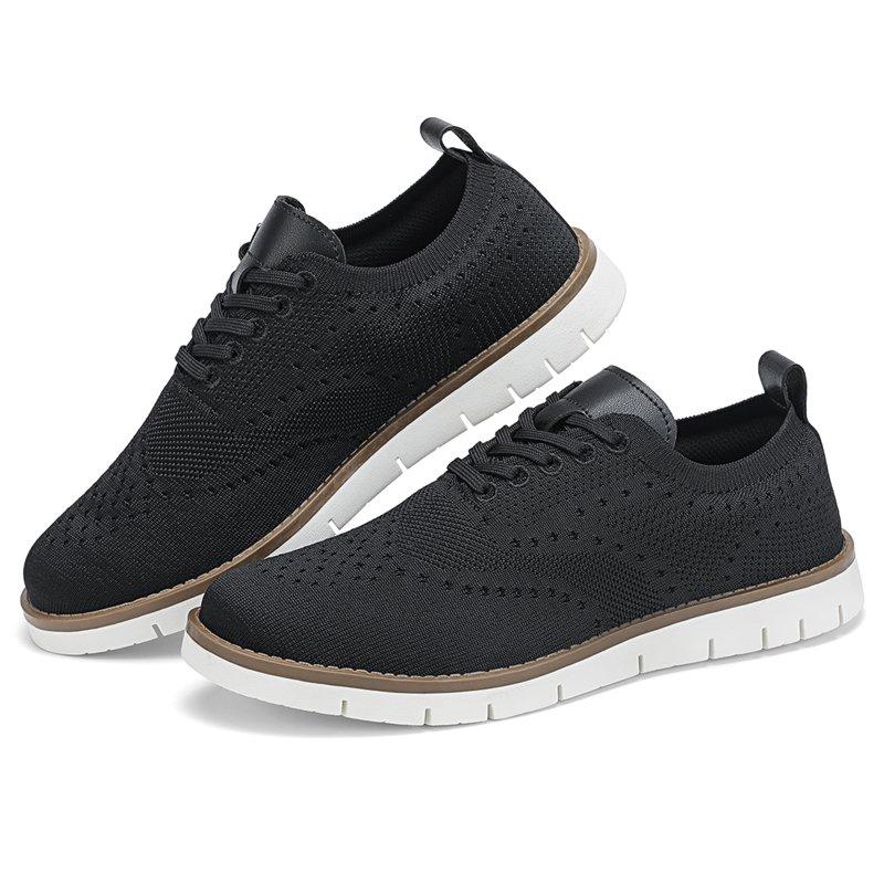 Fidabo Men's Fashion Casual Walking Shoes Dress Oxfords Lightweight Mesh Business Work Sneakers Work Lightweight Soft Sole