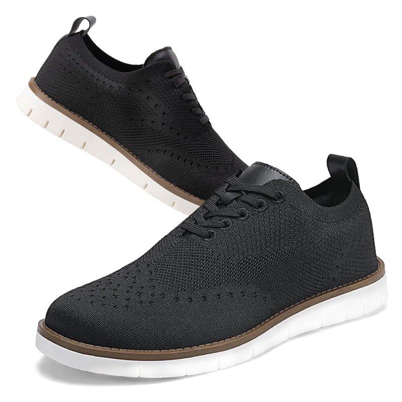 Fidabo Men's Fashion Casual Walking Shoes Dress Oxfords Lightweight Mesh Business Work Sneakers Work Lightweight Soft Sole