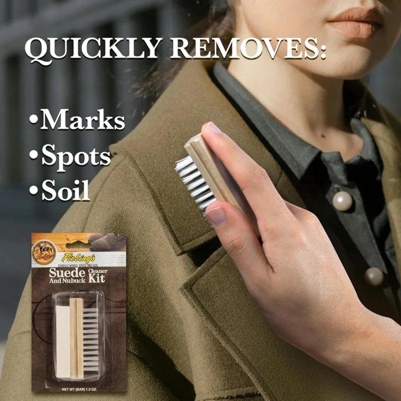 Fiebing's Suede & Nubuck Cleaner Kit - Remove Stains & Clean Shoes Boots Bags Coats More