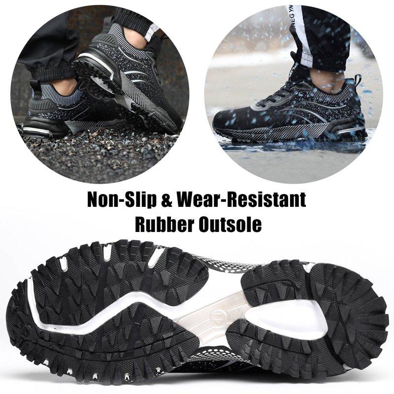 Furuian Steel Toe Shoes For Men Women Lightweight Safety Shoes Comfortable Steel Toe Sneakers Warehouse Industry Work Shoes