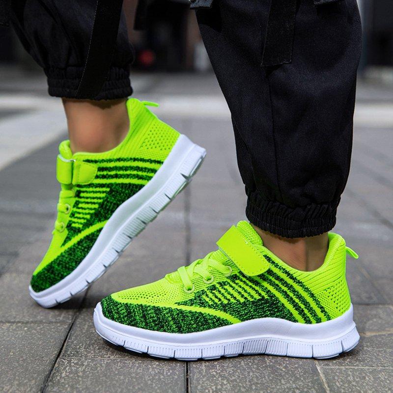 Futezty Kids Shoes Toddler Kid Boys Girls Breathable Mesh Casual Sneakers Lightweight Athletic Shoes(Green 1.5 Big Kid