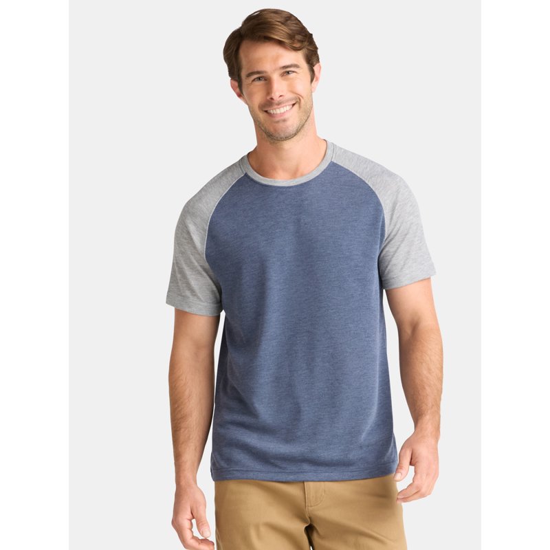 George Men's and Big Men's Raglan Tee Sizes S-3XL