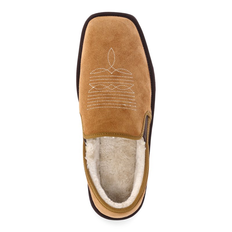 George Men's Genuine Suede Western Slippers