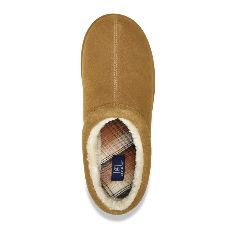 George Men's Suede Clog Slippers