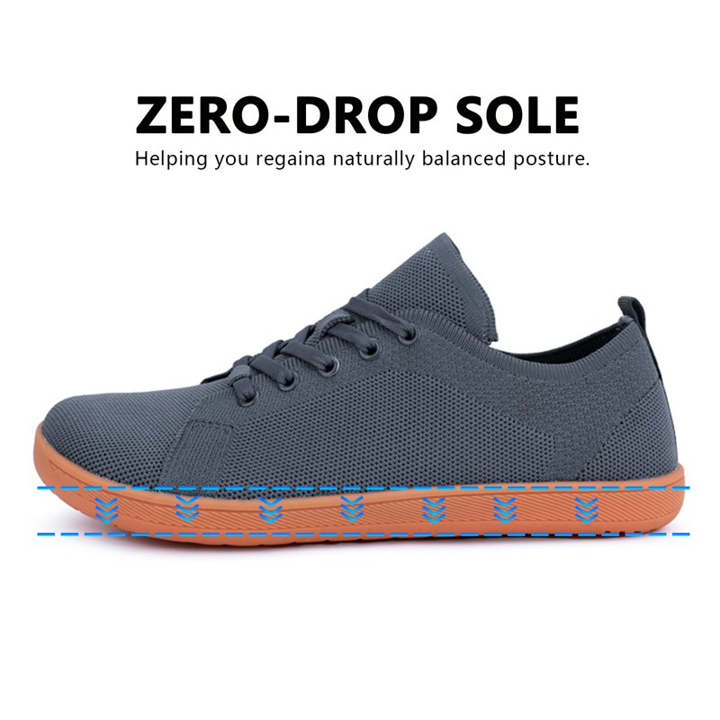 Gexuosn Barefoot Walking Shoes Wide Toe Mens Sneakers Comfortable Casual Shoes Zero Drop Minimalist Shoes Breathable Lightweight Shoes 13 Wide Dark Gray