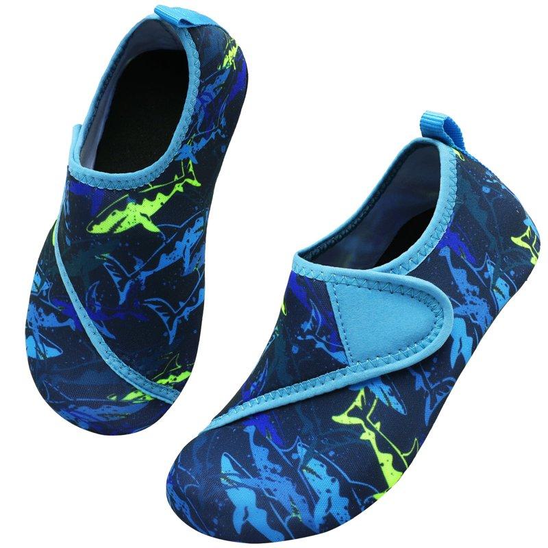 GEZHEN Water Shoes For Kids Girls Boys Toddler Swim Shoes Lightweight Breathable Hook and Loops Shoes Casual Walking Shoes