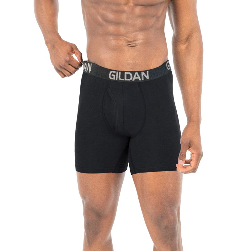 Gildan Men's Cotton Stretch Boxer Brief Underpants 6-Pack Sizes S-2XL