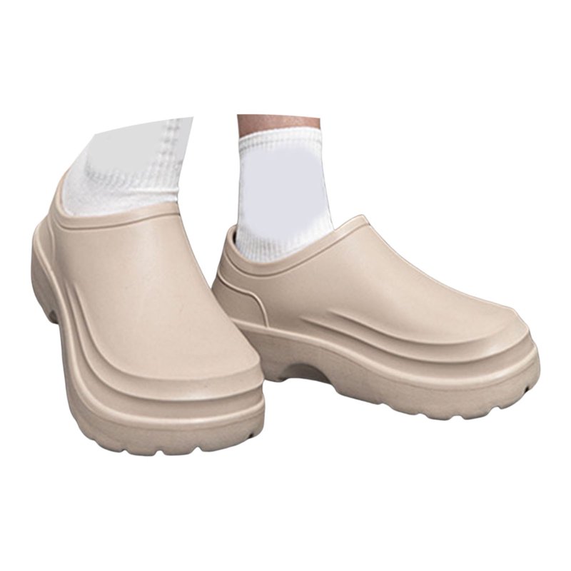 GPOECD Non Chef Shoes For Men Kitchen Work Clogs Comfortable Footwear Durable Lightweight Design Khaki 11