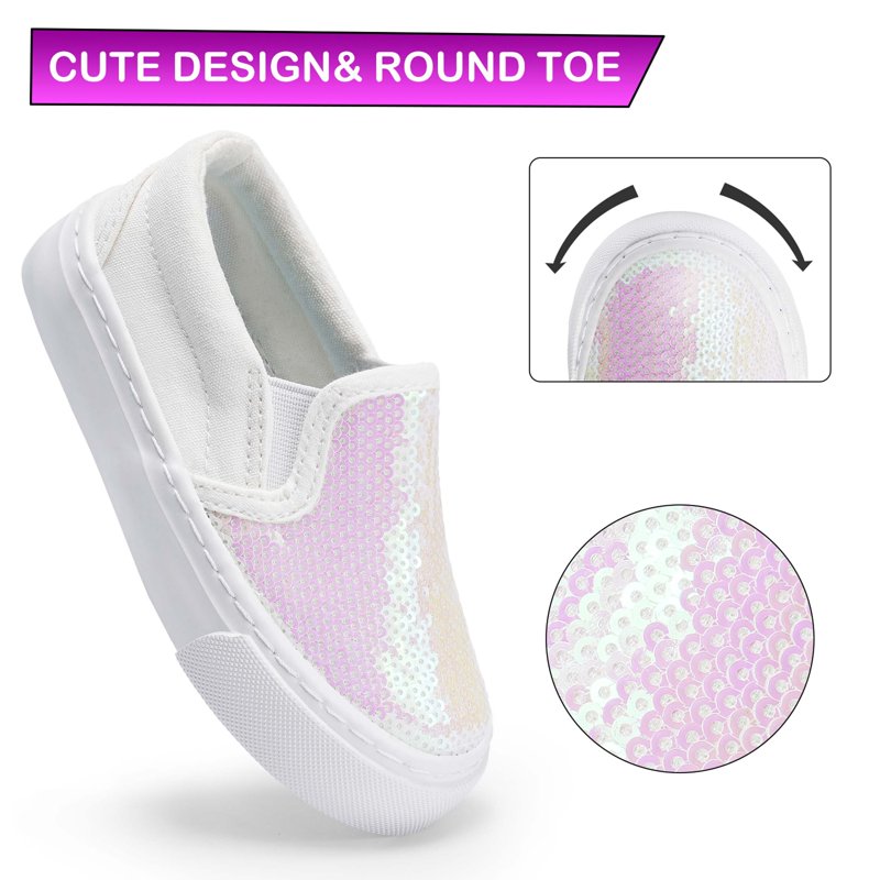 HARVEST LAND Toddler Shoes For Girls Boys Kids Canvas Sneakers LightWeight Slip On Walking Shoes