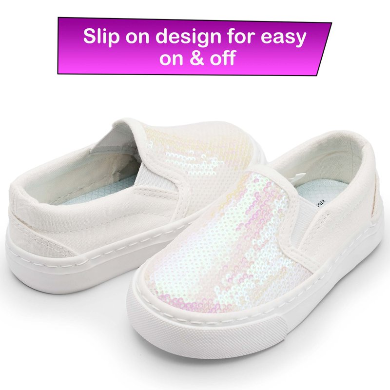 HARVEST LAND Toddler Shoes For Girls Boys Kids Canvas Sneakers LightWeight Slip On Walking Shoes