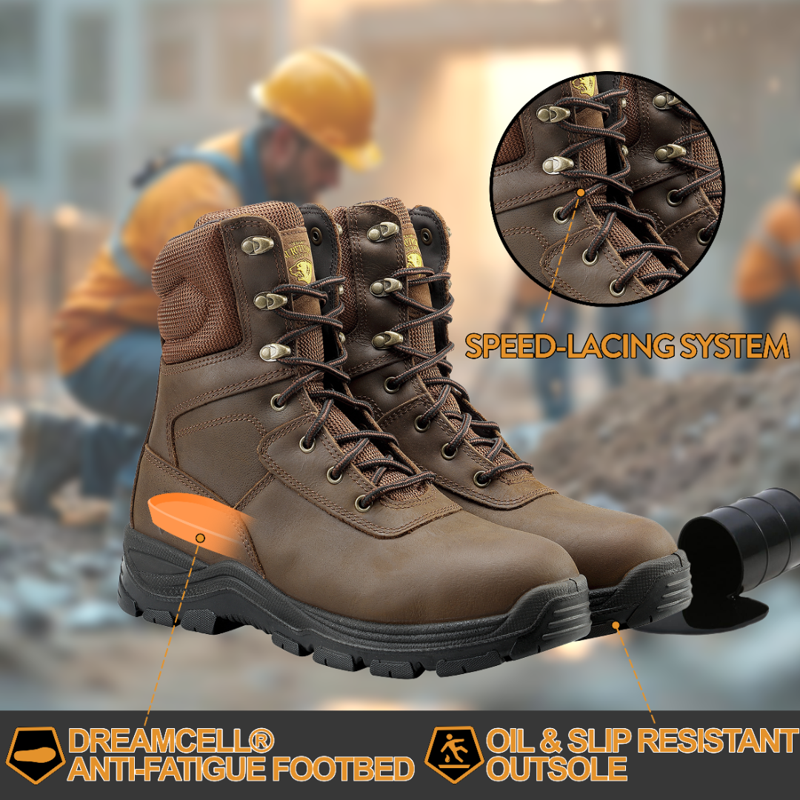 Herman Survivors Men's Jason III 8" Steel Toe Work Boot