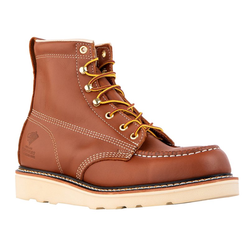 Herman Survivors Professional Men's Steel Toe Full Grain Leather Backhaul Brown Work Boots