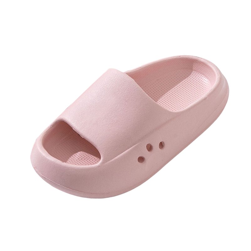 Hessimy Kids Cloud Slides Boys Girls Flip Flops Slip On Beach Sandals Youth Pool Shower Shoes EVA Summer Slippers Indoor & Outdoor House Slippers For Toddler Kids(Pink 9)