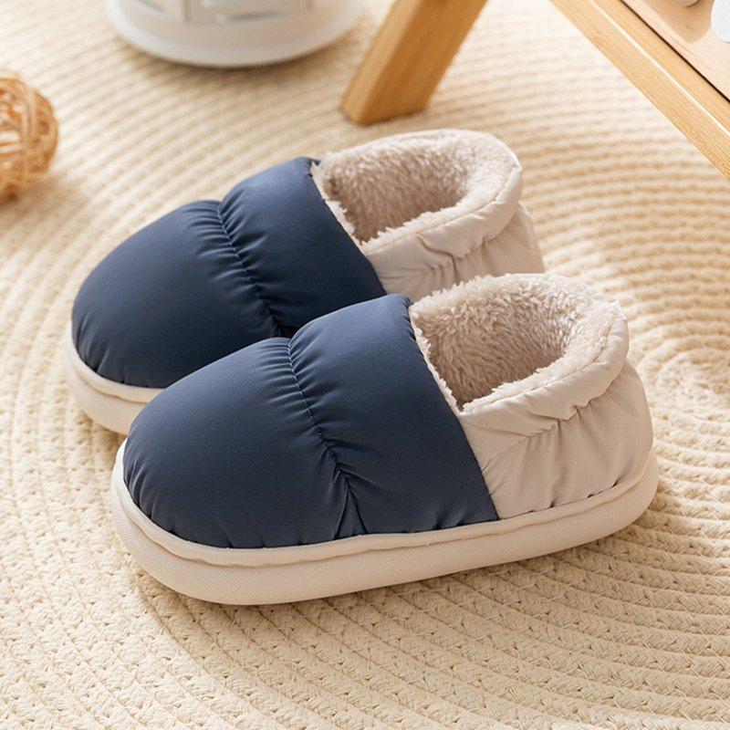 Hjtefg Kids Winter Slippers - Girls Boys Cozy Indoor Shoes Soft Sole Comfortable Home Footwear For Toddlers House Slippers For Children Color: Blue Size: 7-8 Years