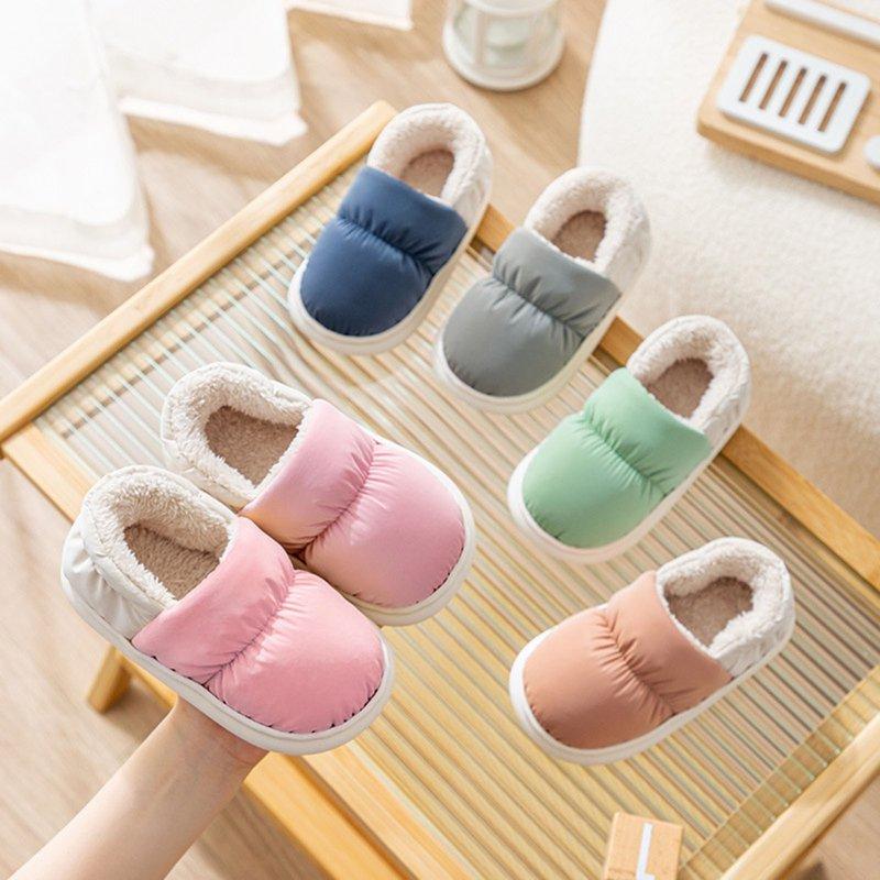 Hjtefg Kids Winter Slippers - Girls Boys Cozy Indoor Shoes Soft Sole Comfortable Home Footwear For Toddlers House Slippers For Children Color: Blue Size: 7-8 Years