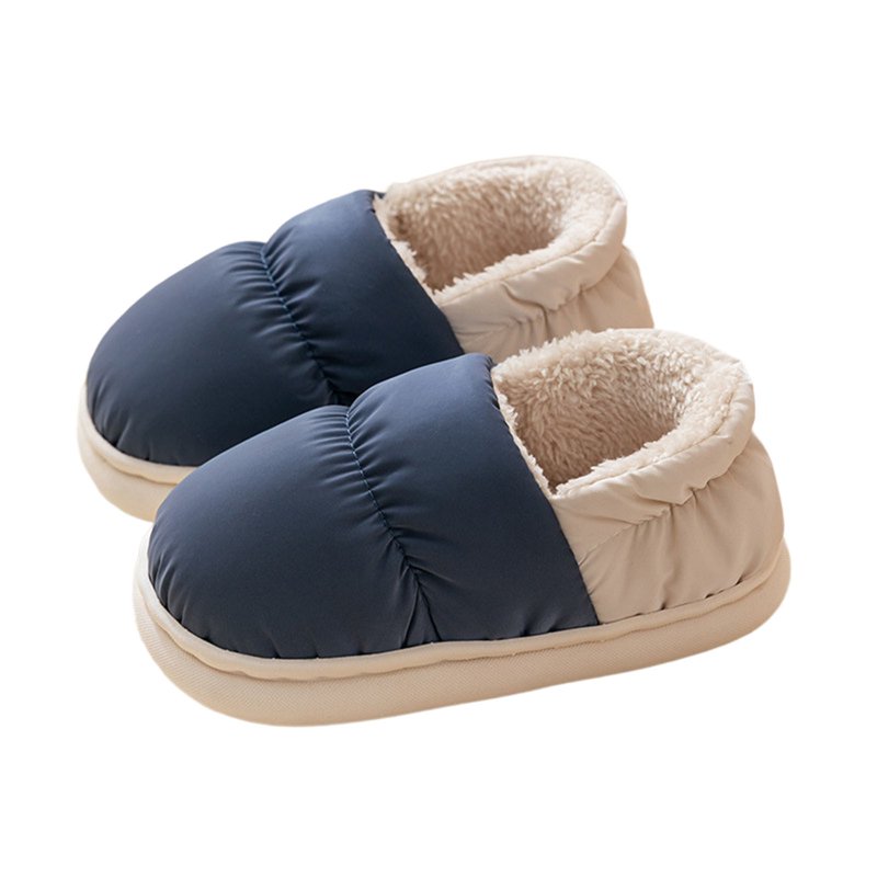 Hjtefg Kids Winter Slippers - Girls Boys Cozy Indoor Shoes Soft Sole Comfortable Home Footwear for Toddlers House Slippers for Children Color: Blue Size: 7-8 Years