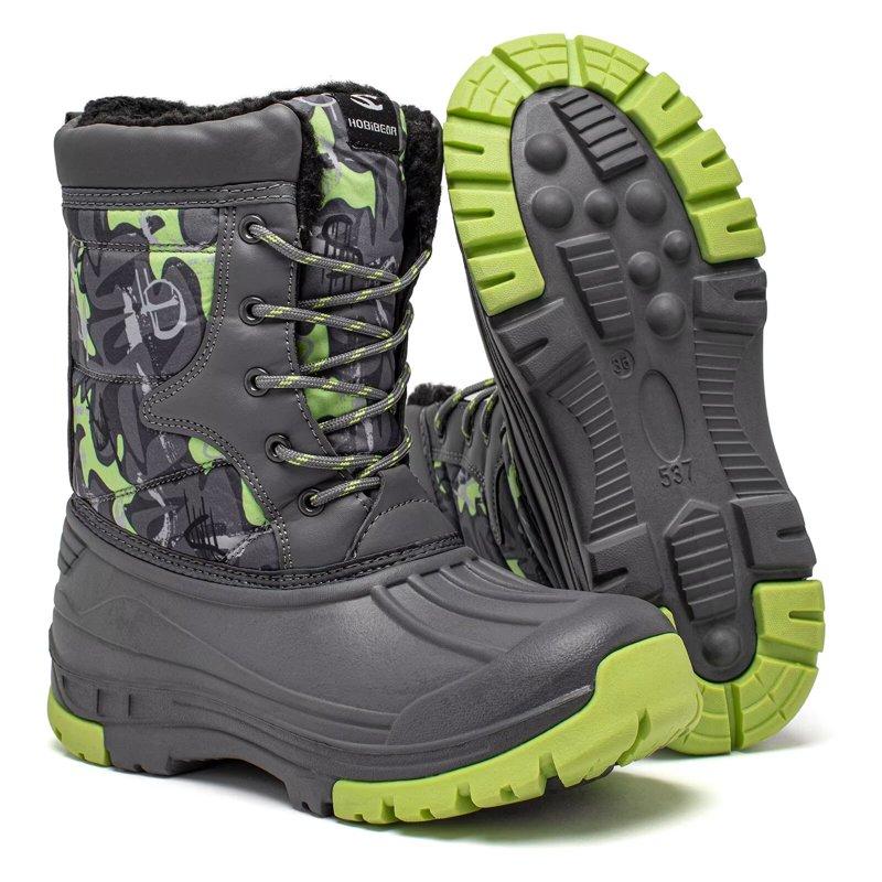 HOBIBEAR Boys' Waterproof Winter Snow Boots With Insulation For Cold Weather