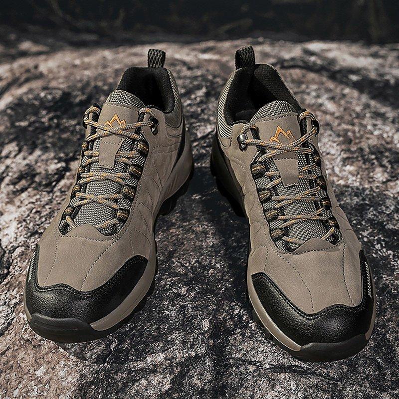 HOBIBEAR Mens Sneakers Leather Running Shoes Trainers Sneaker Casual Hiking Shoes